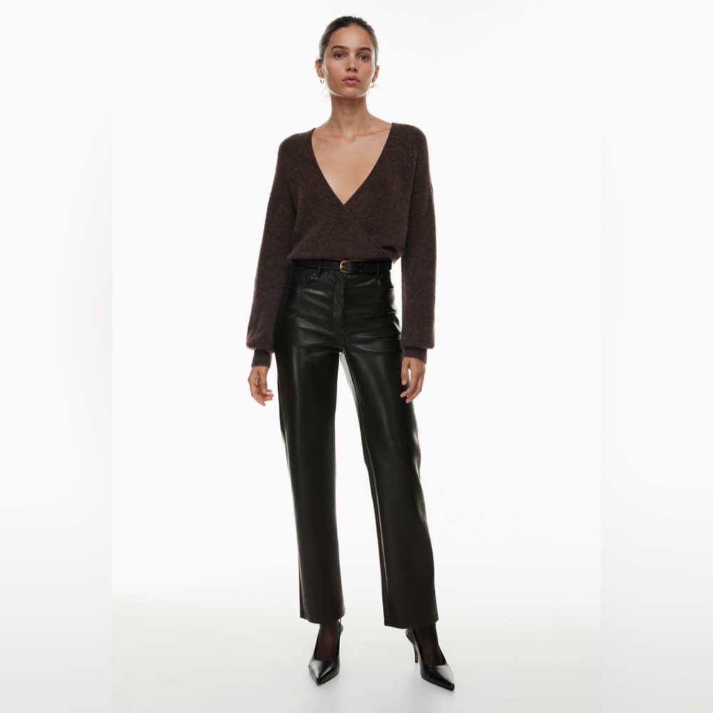 Wilfred Black Leather Pants